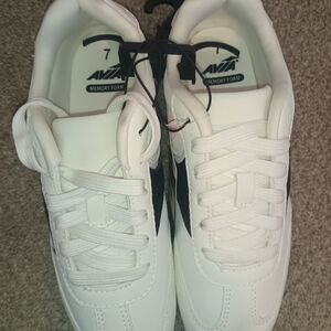 Avia Men's White and Black Memory Foam Shoes